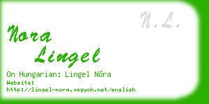 nora lingel business card